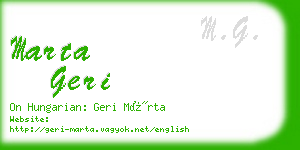 marta geri business card